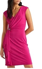 NWT Ralph Lauren Black Label Pink Sleeveless Embellished Waterfall Ruffle Dress