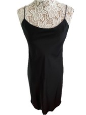 J Crew Gwyneth Slip Midi Dress Sz 2 Black Classy!