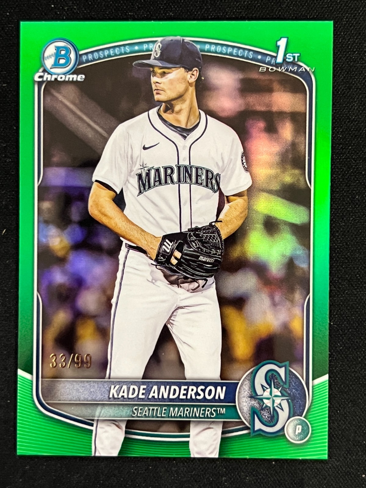 2025 Topps Bowman Draft Chrome Green #BDC-3 Kade Anderson 1st 33/99 Mariners