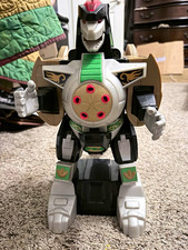 Fisher Price Power Rangers Dragonzord Robot Figure Green Black Silver w/ Gold