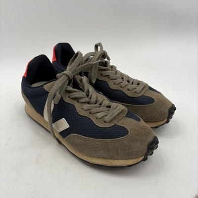 Veja Sneakers Women's Size 8.5 US Navy Suede Orange Accent