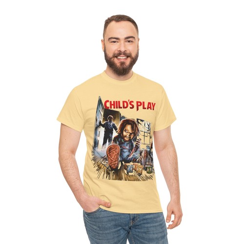 Child’s Play Movie Chucky Horror T Shirt Unisex Heavy Cotton Tee - Picture 68 of 157