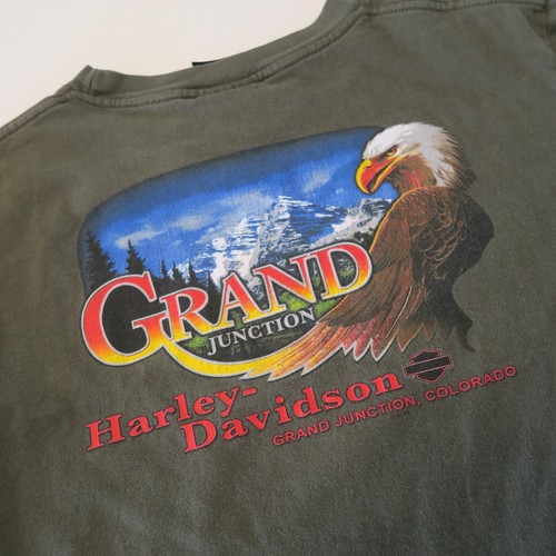 Harley Davidson Grand Junction Motorcycles Eagle Large L T-Shirt Tee USA MADE - Picture 3 of 12