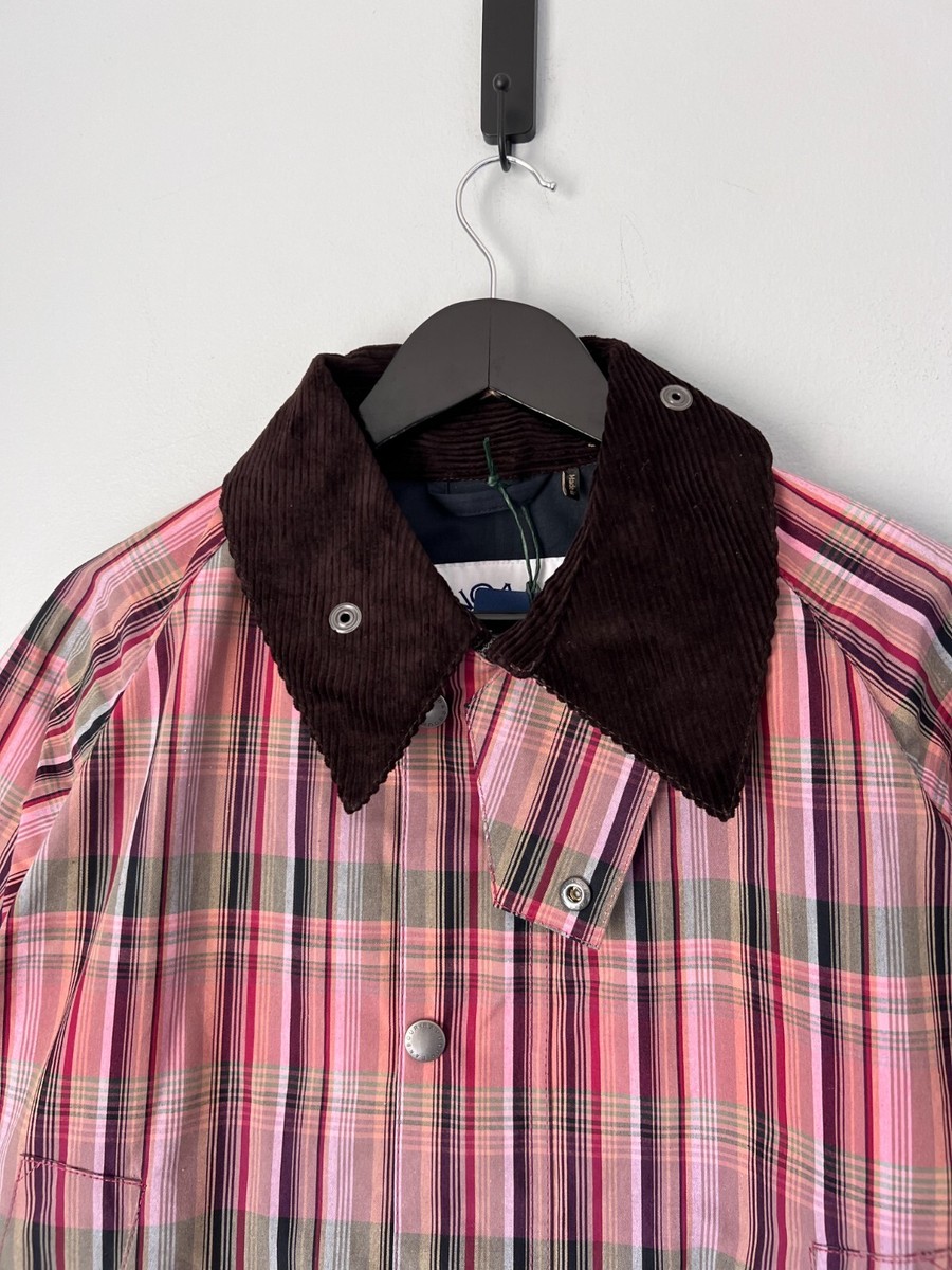 Noah NY x Barbour Madras Waxed Bedale Jacket - Size Medium