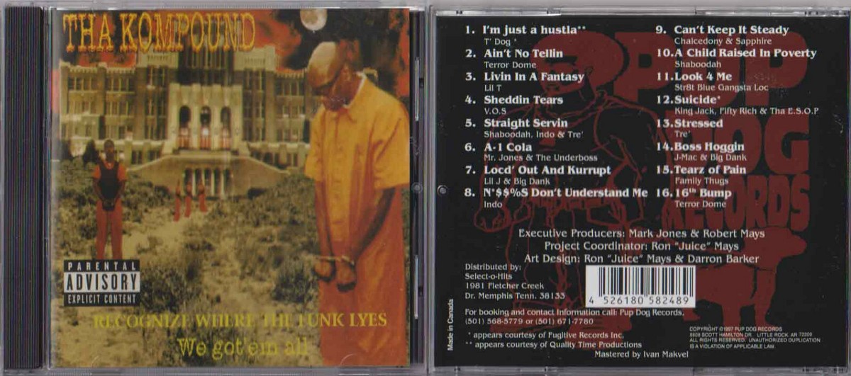Tha Kompound - Recognize Where The Funk Lyes Arkansas Rap G-Funk 