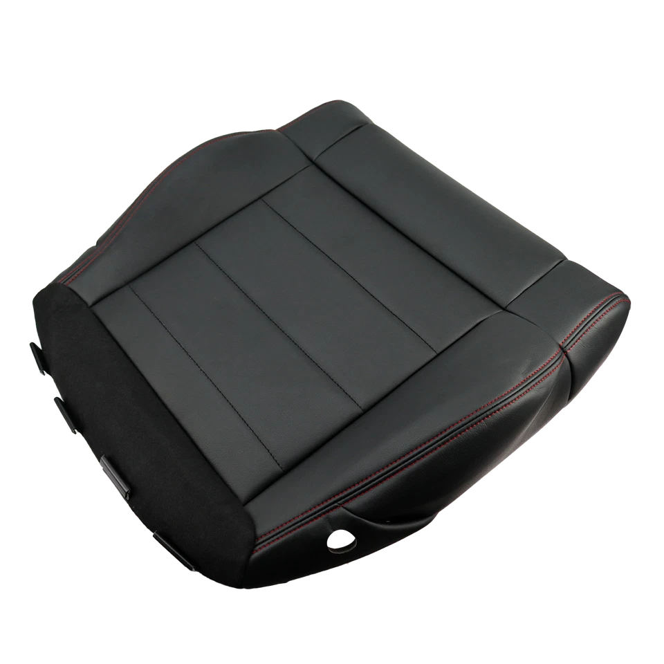 For 2010-2012 Jeep Wrangler Driver Bottom Leather Cover Black Red Stitching Foto 2 de 4