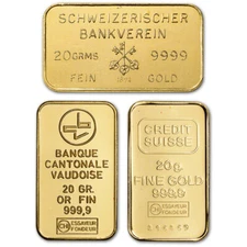 20 gram Gold Bar - Random Brand - Secondary Market - 999.9 Fine