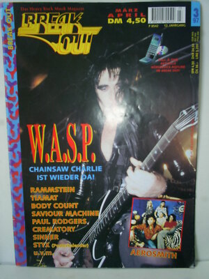 BREAK OUT 1997 - WASP RAMMSTEIN STYX SINNER CREMATORY PAUL ROGERS AEROSMITH