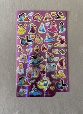 Disney Princess Foil Stickers, Sheet Is 9  X 5 3/4   Includes 42 Stickers, New 