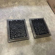 Pm 8 Two available price each antique cast-iron wall  heat grate 9.75 x 11.75