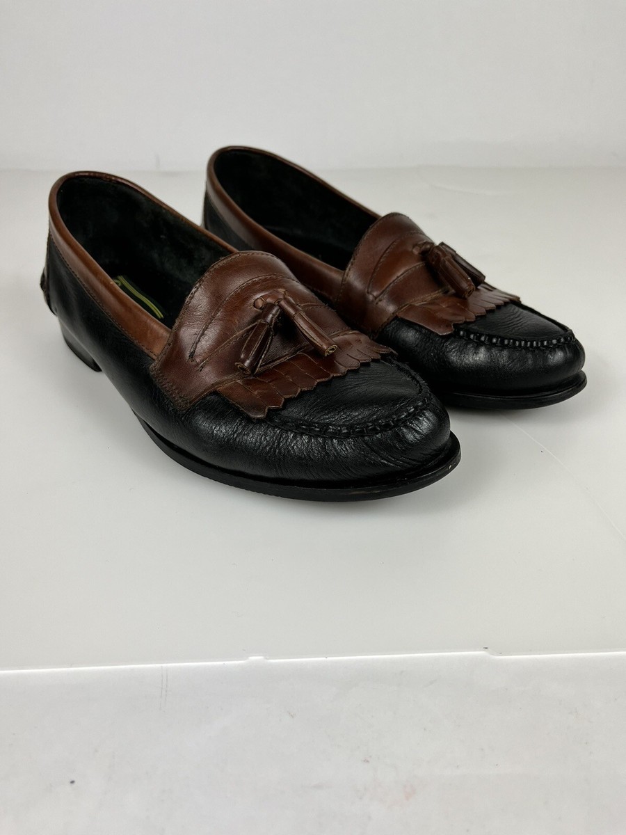 Croft Barrow Mens Size M Leather Slip On Loafer Shoes -692