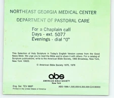 VINTAGE GAINESVILLE GA NORTHEAST GA MEDICAL CENTER PSALM 46 RELIGIOUS ITEM Z3724