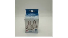 Dr Brown's Anti Colic Baby Bottle Nipple Narrow Slowest Flow Preemie 2 Pack 