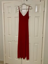 Nasty Gal Red On a High Double Split Maxi Dress, Size 6
