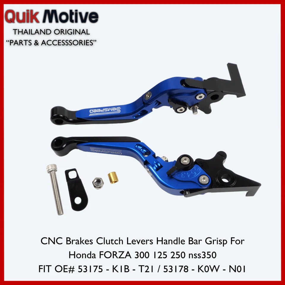 Palancas de embrague de freno plegables CNC para Honda NSS300 SH300 Forza 300 250 | 2010-2023 | Foto 3 de 4