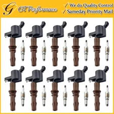 OEM Quality Ignition Coil & Spark Plug 10PCS for F250 F350 F450 Super Duty V10