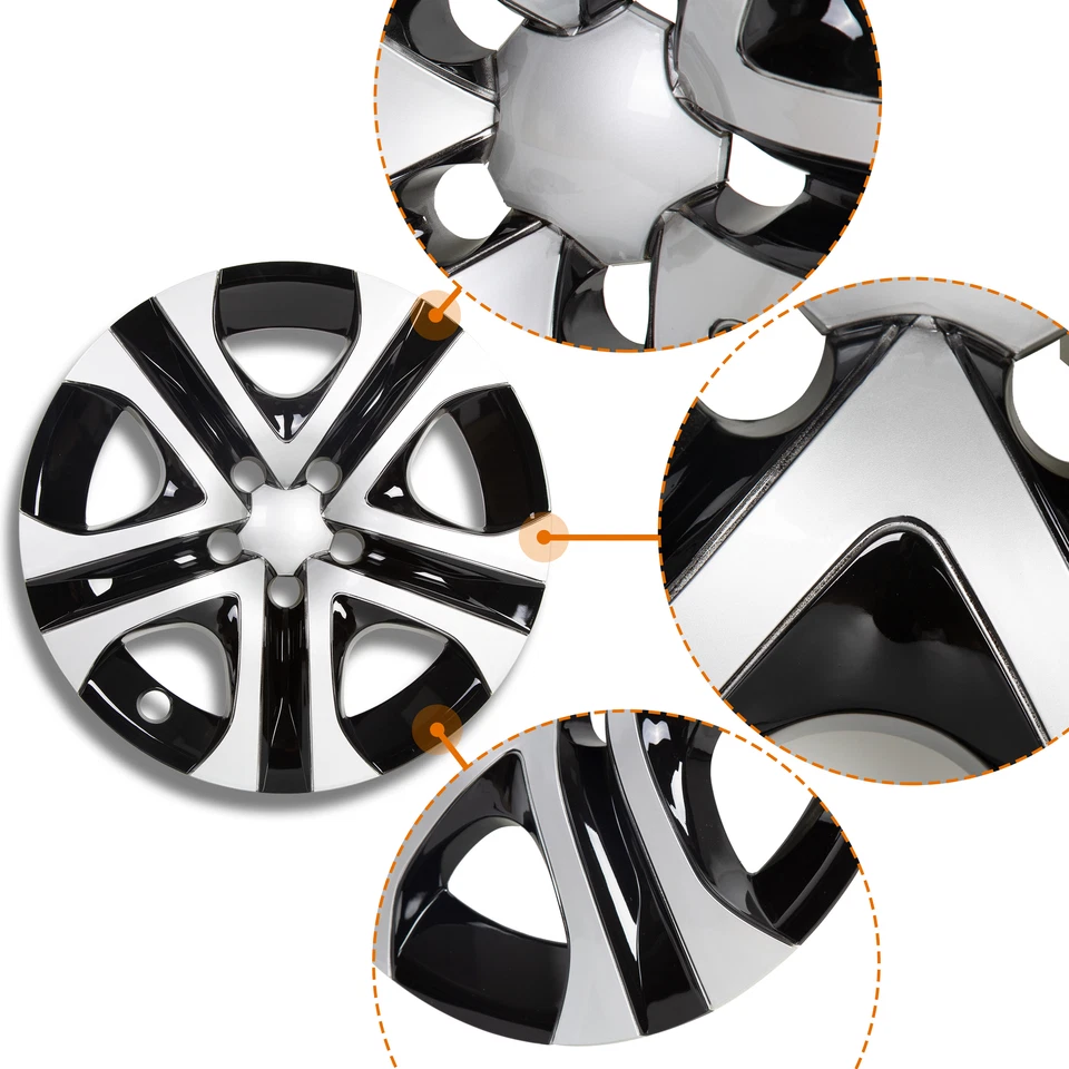 4 17" Wheel Skins Hub Caps Full Rim R17 Skin Covers For Toyota RAV4 2013-2018 - Image 4 of 4