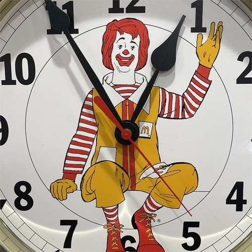 Vintage 1970's Ronald McDonald Pocket Watch Style Wall Clock from McDonalds - Picture 2 of 8