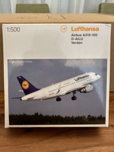 Herpa Wings 515955 Lufthansa Airbus A319-100 Lu Verden 1:500 Modell SELTEN RARE - Bild 1 von 7