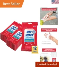 Moisturizing Hand Sanitizing Wipes - 360ct Travel-Friendly Packs for Families