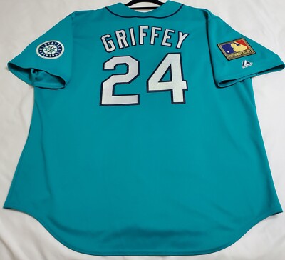 Majestic 2XL Seattle Mariners TEAL KEN GRIFFEY JR. Jersey | eBay