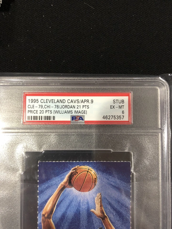 1995 克利夫兰骑士队门票存根约翰热杆威廉姆斯 PSA 6,迈克尔乔丹 — 第 3/3 张图片