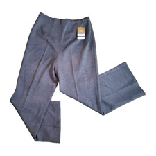 Vintage Pants Womens Size 16 Gray Wool Deadstock Brand New 1970s Straight Leg