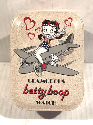 Betty Boop Watch Collector Tin Can Only-No Watch Approx,4''x3''NEW 2004 Glamorous