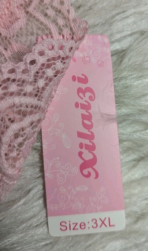 PASTEL ROSE PINK Push Up Lace Bra WIRELESS Pullover STRETCH Comfortable Size 3XL - Picture 6 of 12