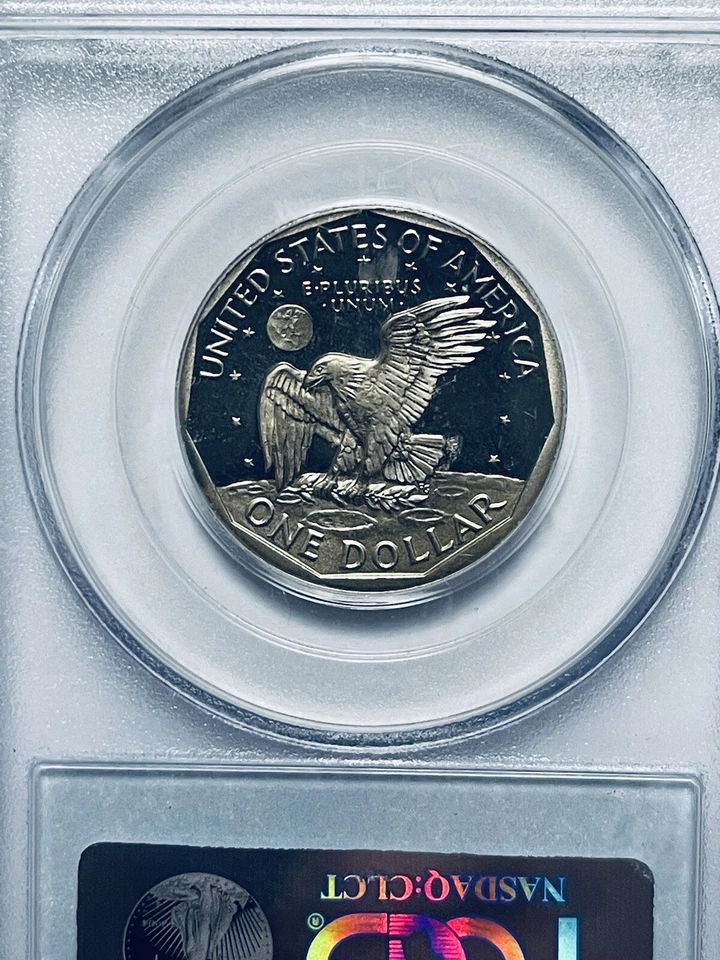 1981-S Susan B. Anthony Dollar PCGS PR69DCAM Type 2 Clear S TONED Purple Hair - Image 4 of 4