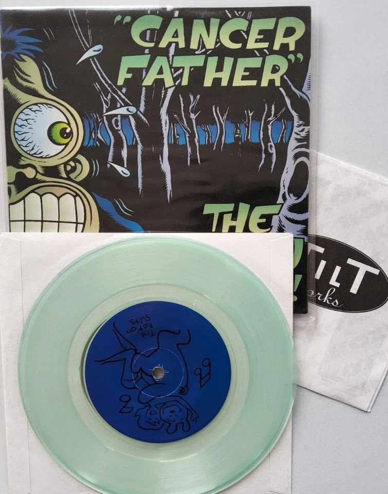 The Action Suits! – Cancer Father limited edition  clear 7" vinyl record 1996 - Image 2 of 3