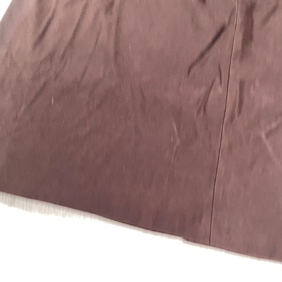 Falda Briggs Mujer 16 W Marrón Gamuza Cuero Largo Modesto Western Farm Foto 3 de 4