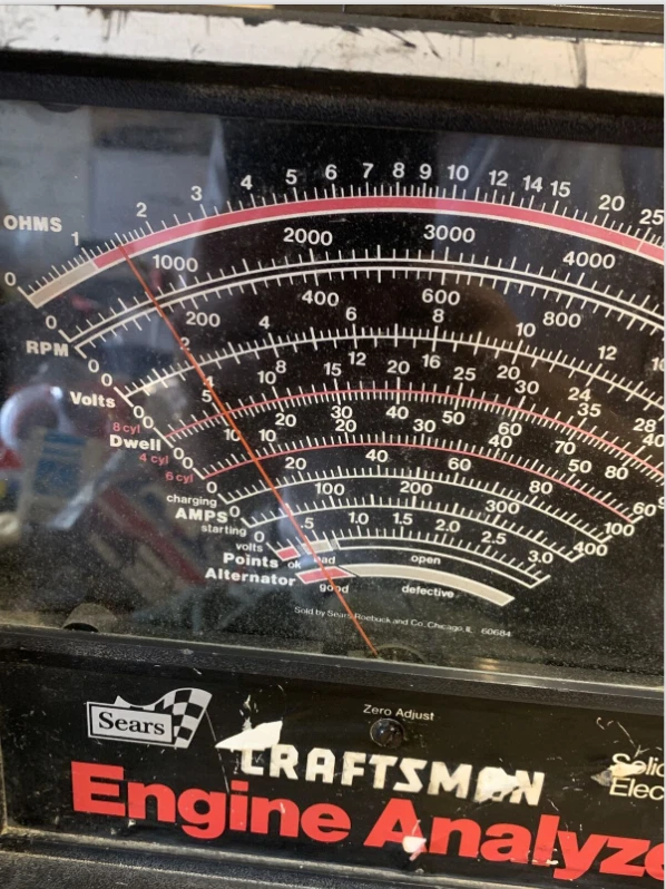 Analizador de motor mecánico Sears Craftsman 161.210400 para piezas o reparación vintage Foto 3 de 4