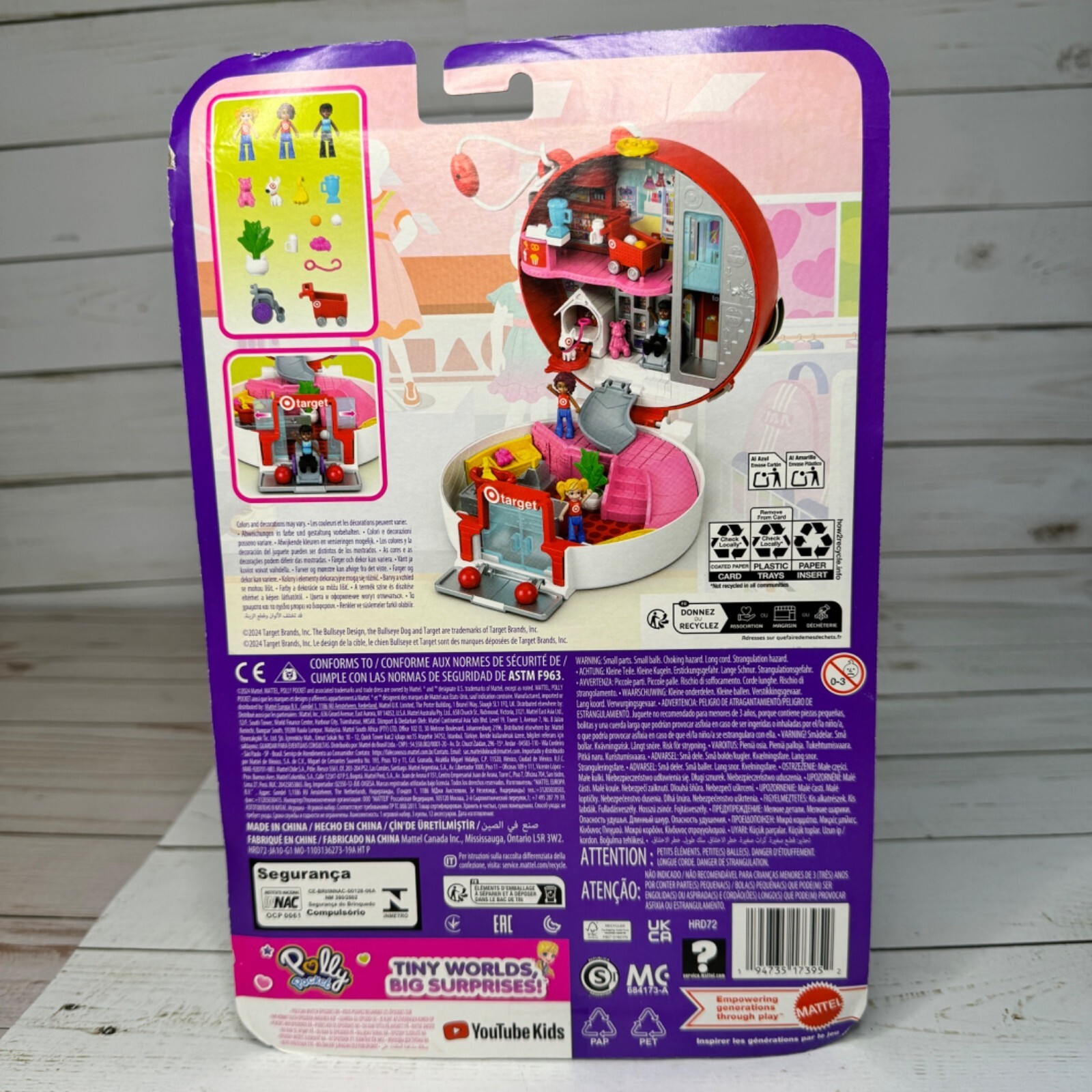 Polly Pocket Target Bullseye Adventure Playset With Mini Figures & Accessories