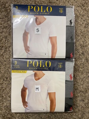 Polo Ralph Lauren RCVNP3 Classic Fit 100% Cotton V-Neck Shirts - 3