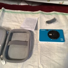 [RARE] CANON IVY CLIQ INSTANT CAMERA PRINTER NOT TESTED SKY BLUE W/CASE