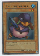yugioh card penguin soldier Yu-Gi-Oh! SDJ-022  Aqua WATER 750 500 FLIP Penguin Soldier  cardcluster