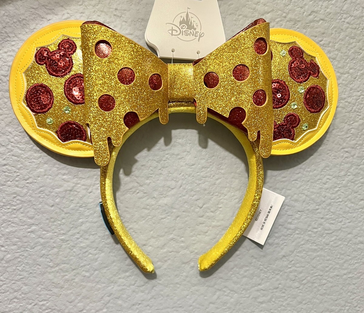 Disney Parks 2024 Pizza Mickey Minnie Ears Headband Disney Eats Collection NWT Disney Eats Pizza Collection Arrives at Emporium  main image 4