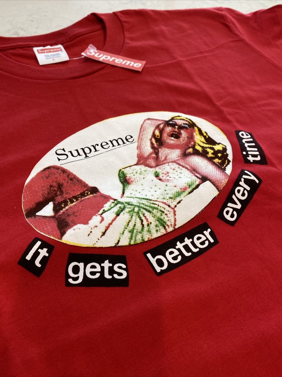 トップス Supreme It Gets Better Every Time Tee Supreme It Gets Better Every Time Tee Black Men's - SS19 - US