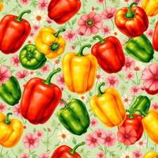 Digital picture  red yellow  green orange chillies pepper printable file