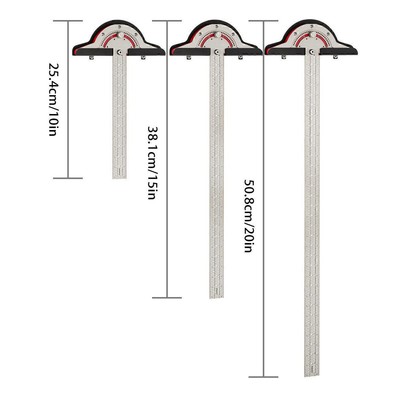 Woodworkers Edge-Rule Adjustable Protractor Angle Finder Stainless Steel Caliper