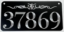 Engraved Personalized Custom House Home Number Street Address Metal 6x12 Sign
