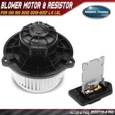 Front HVAC Blower Motor & Resistor Kit for Kia Rio 2012-2017 L4 1.6L w/ Fan Cage