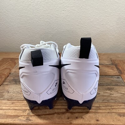 Nike Alpha Menace Pro 3 Football Cleat White College/Navy CT6649-108 Size‎ 12 NIKE Alpha Menace Pro 3 Football Mid Cleats White Navy  main image 4