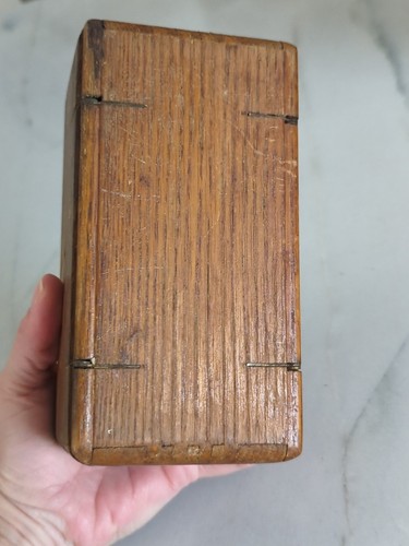 Antique Singer Wooden Fold Out Puzzle Box & Sewing Machine Attachments Late 1800 - Picture 9 of 11