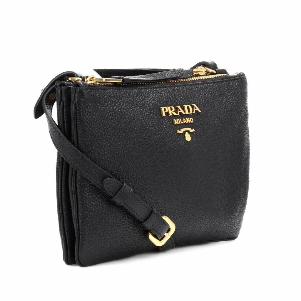 【PRADA】1BE086 ブラッシュドレザー バケットバッグ ブラック ミニ ブラッシュドレザー バケットバッグ | PRADA