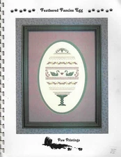 FEATHERED FANCIES EGG Cross Stitch / Hardanger pattern by PAW PRINTINGS