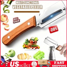 1-2PCS 2 in 1 Multi Functional Vegetable Peeler with Bottle Opener and Wooden Ha