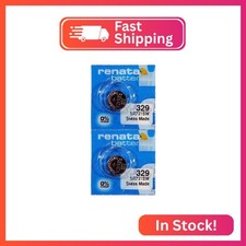 Renata 329 SR731SW Batteries - 1.55V Silver Oxide 329 Watch Battery 2 Count