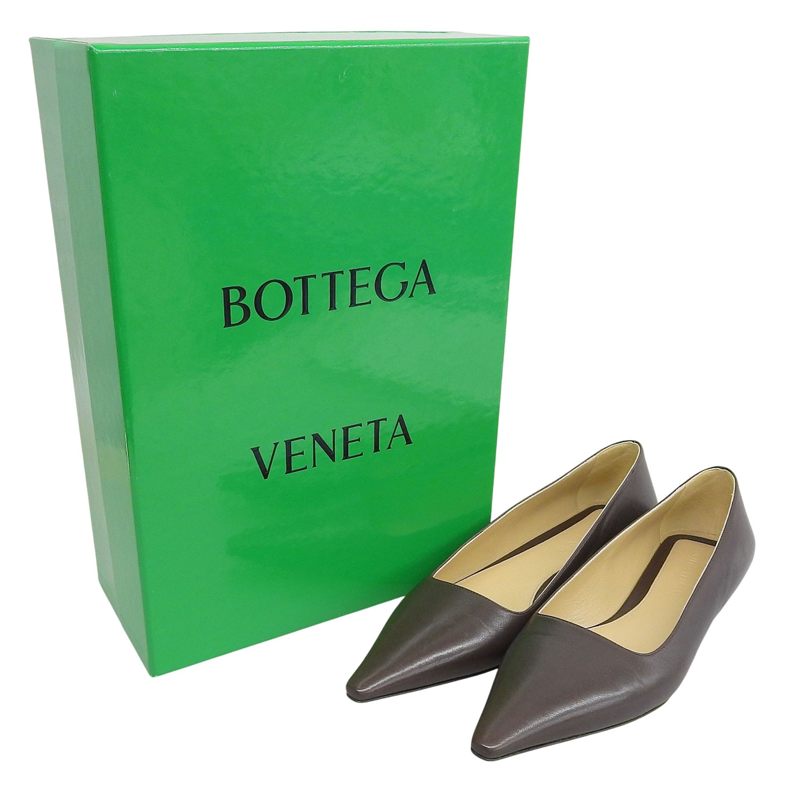 Excellent BOTTEGAVENETA pumps Dark brown leather Women 36.5 thumbnail 2